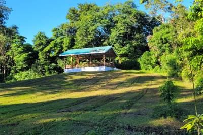 Pavilion open space for gathering, Balance Point Wellness Belize, Bullet Tree Falls