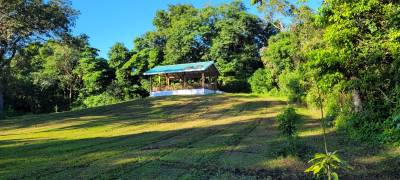 Pavilion open space for gathering, Balance Point Wellness Belize, Bullet Tree Falls