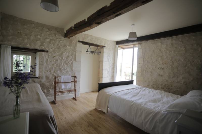 La Grange ground floor bedroom, The French Retreat, Bordeaux Region, Yviers
